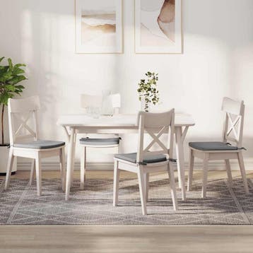 vidaXL Zitkussens 4 pcs Wolkengrijs 40 x 40 x 3 cm Stof, Huis en Inrichting, Woonaccessoires | Kussens, Verzenden, Nieuw, Grijs