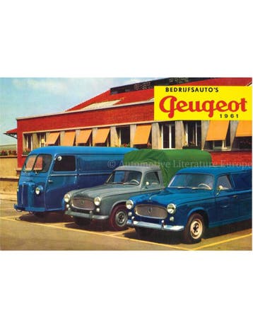 1961 PEUGEOT BEDRIJFSAUTOS PROGRAMMA BROCHURE NEDERLANDS, Nieuw, Peugeot, Author