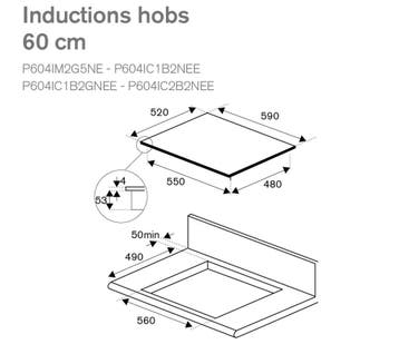 Inductie kookplaat 60cm Bertazzoni, Witgoed en Apparatuur, Kookplaten, Verzenden, Nieuw, 4 kookzones, Inbouw