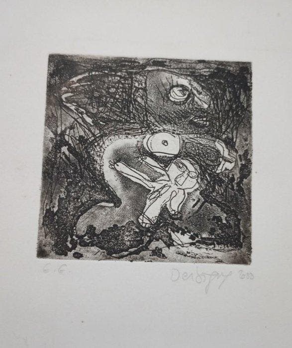 Brigitte Derbigni (1949) - Grabado, Antiek en Kunst, Antiek | Overige Antiek