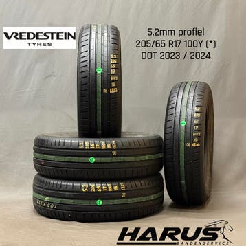 205/65/17 100Y * Vredestein zomerbanden 5,2mm profiel 4X, Gebruikt, 17 inch, Band(en), Personenwagen