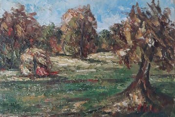 Roberto Poloni (1938- 2020) - Paesaggio sotto il Montello, Antiek en Kunst