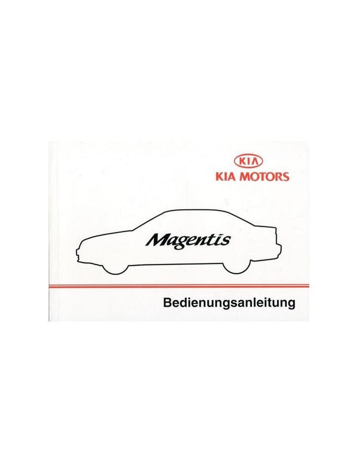 2002 KIA MAGENTIS INSTRUCTIEBOEKJE DUITS, Auto diversen, Handleidingen en Instructieboekjes
