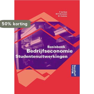 BASISBOEK BEDRIJFSECONOMIE UITW DR 4 - W. Koetzier, Verzenden, Gelezen, W. Koetzier