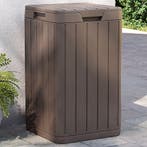 vidaXL Tuinafvalbak 38x38x65 cm polypropeen bruin, Verzenden, Nieuw