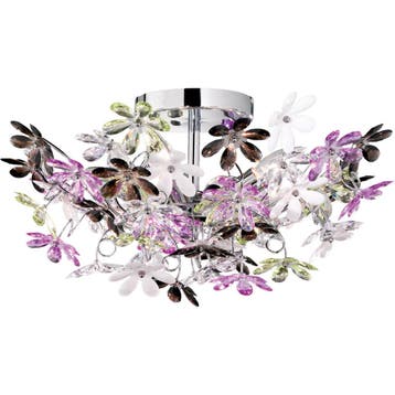 LED Plafondlamp - Plafondverlichting - Trion Flowy - E14, Ophalen of Verzenden, Nieuw, Metaal, Overige fittingen