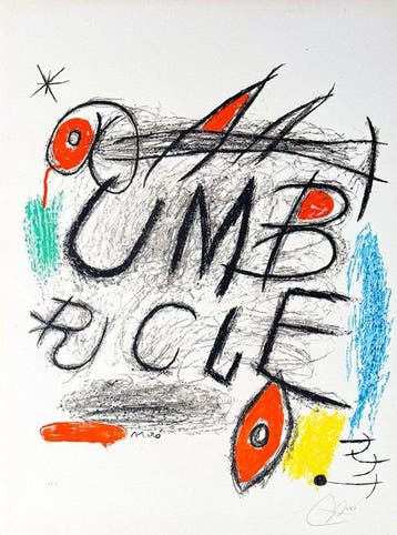 Joan Miro (1893-1983) - Affiche pour le film Umbracle