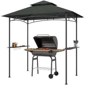 TRUUSK Grillpaviljoen Met LED 240 x 150 x 258 cm - Waterafst, Verzenden