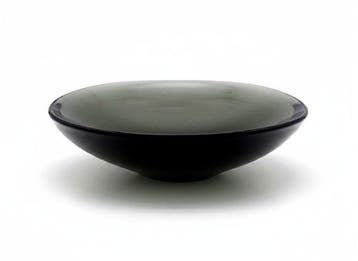 Tafelmiddenstuk - Model: ovale kom van Murano-glas gerookt