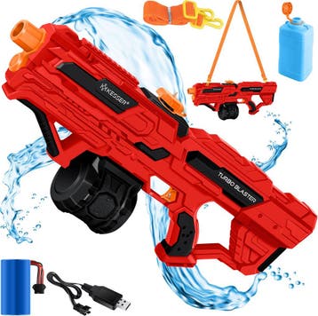 Waterpistool - Zwwer krachtig - Bereik 8 meter - Rood - KESS, Verzenden, Zo goed als nieuw