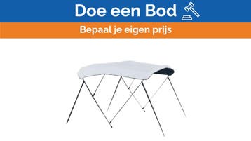 Bieden: Carver 3 bow 67 to 72 inch white vinyl bimini canva, Ophalen of Verzenden, Nieuw, Zeilboot of Motorboot