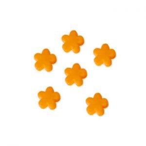 10x Kinderkralen acryl bloem Oranje 12 mm (Acrylkralen), Ophalen of Verzenden, Nieuw, Kraal