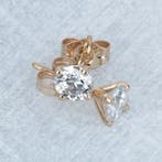 Oorbellen - 14 karaat Geel goud - 0.86ct. tw. Diamant, Sieraden, Tassen en Uiterlijk, Oorbellen, Nieuw