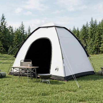 vidaXL Kamperen tent 2-persoons Wit Blackout, Verzenden, Nieuw, Tot en met 2