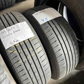 2 x Nexen 185-60-15 Zomerbanden 5,5mm, Gebruikt, 15 inch, Band(en), Personenwagen