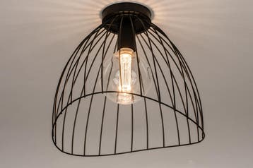 Rietveld Plafondlampen - Zwart - Metaal, Verzenden, Nieuw