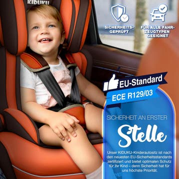 Autostoel - Autostoeltje - 9-36 kg - 1-12 jaar - Oranje - KI, Kinderen en Baby's, Autostoeltjes, Verzenden, Zo goed als nieuw