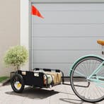 vidaXL Fietstrailer oxford stof en ijzer zwart, Verzenden, Nieuw