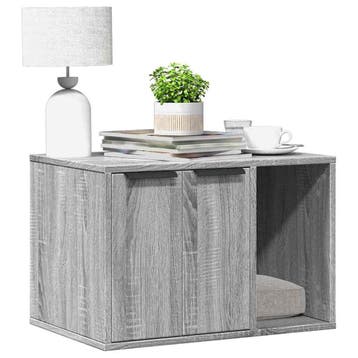 vidaXL Kattenbakkast 60x40x40 cm bewerkt hout grijs sonoma, Verzenden, Nieuw