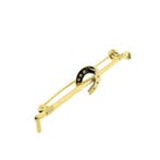 Gouden broche van een hoefijzer, Ophalen of Verzenden, Gebruikt, Overige kleuren, Goud
