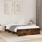 vidaXL Bedframe zonder matras hout gerookt eikenkleurig, Bruin, Verzenden, Hout, Nieuw