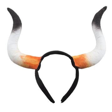 Verkleed diadeem met stieren/koeien hoorns - Haarbanden, Ophalen of Verzenden, Nieuw