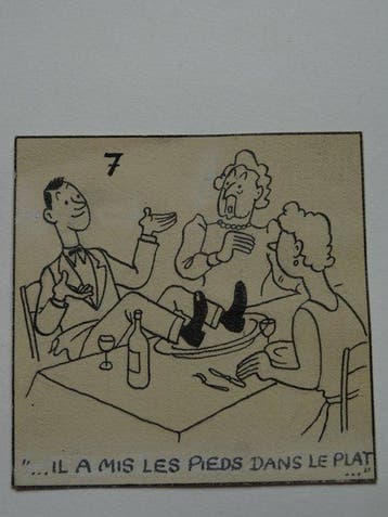 Hergé - 1 Original drawing - Tintin (magazine) - Il a mis, Nieuw