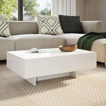 vidaXL Salontafel hoogglans wit, Huis en Inrichting, Verzenden, Nieuw, Overige materialen, 50 tot 100 cm