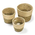 Plantenmand | Decoris | 3 stuks (Zeegras, Binnen, Beige), Verzenden, Nieuw