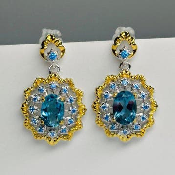 Zonder minimumprijs - Oorbellen 18k goudvergulde 925, Sieraden, Tassen en Uiterlijk, Oorbellen, Nieuw