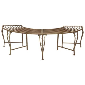 vidaXL Boom bank 4 -zits 160 x 80 x 44 cm steel Antiek Bruin, Verzenden, Nieuw, Metaal