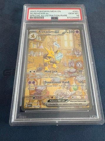 Pokémon - 1 Graded card - Alakazam 201/165 Full art, Secret, Nieuw