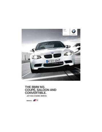 2010 BMW M3 BROCHURE ENGELS, Boeken, Nieuw, BMW, Author