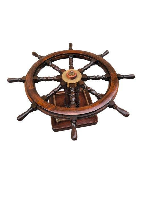 Middentafel - Hout, Messing, Glas, Antiek en Kunst, Curiosa en Brocante