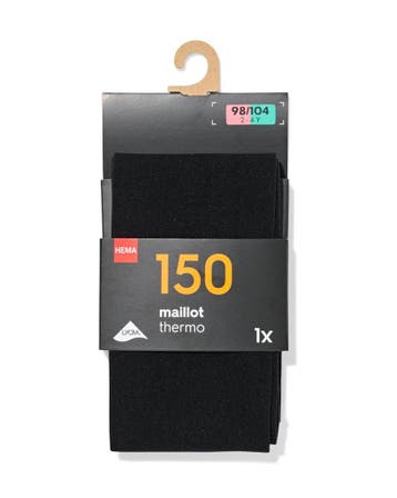 HEMA Kindermaillot thermo 150denier zwart 2+2 gratis, Verzenden, Nieuw