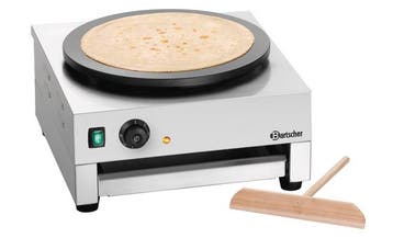 Crêpe-bakplaat | RVS | Ø400 mm | inclusief deegverdeler |., Verzenden, Nieuw in verpakking