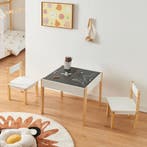 Kindertafel met 2 kinderstoelen Smedjebacken naturel wit en, Verzenden, Nieuw