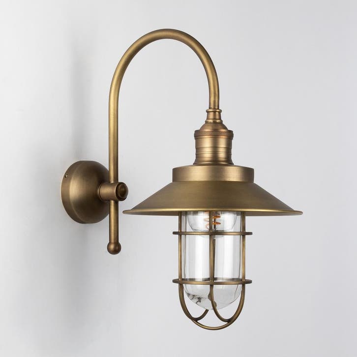 Muurlamp Jura Antiek Messing Buitenverlichting, Tuin en Terras, Buitenverlichting, Minder dan 50 watt, Nieuw, Overige materialen