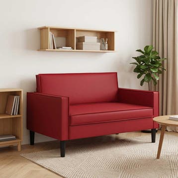 vidaXL XXL fauteuil Bordeauxrood Kunstleer, Verzenden, Nieuw