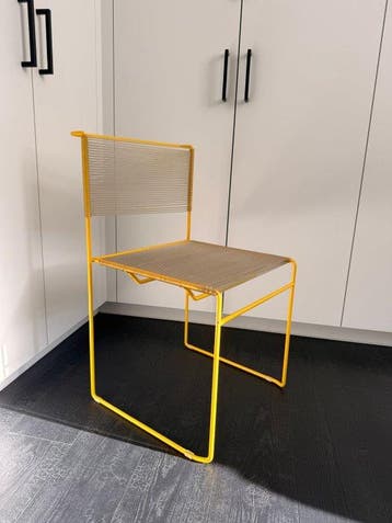 Vintage Fly Line Chair by CMP Padova, Italy – Yellow Cord
