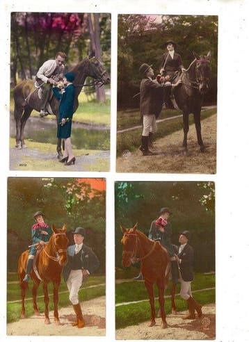 Collectie Paarden met Dames Romantiek 1915-1933 -, Gelopen