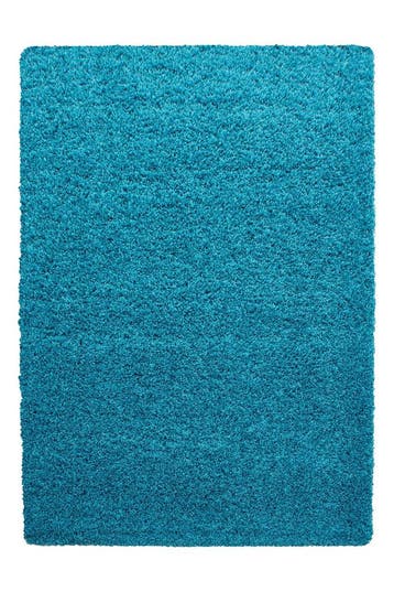 Hoogpolig Vloerkleed | Shaggy | Life | Turquoise | 80x250 cm, Verzenden, Nieuw