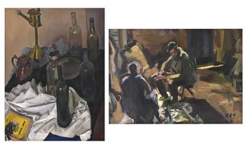 Jan van der Zee (1898-1988), Stilleven met flessen / Arbeid