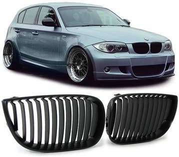 Grill Nieren BMW E87/E81/E82/E88 04-07 Zwart, Auto-onderdelen, Ophalen of Verzenden, Nieuw
