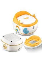Toilettrainer/kindertoilet Babybefun Geel/wit (3 in 1), Ophalen of Verzenden, Nieuw