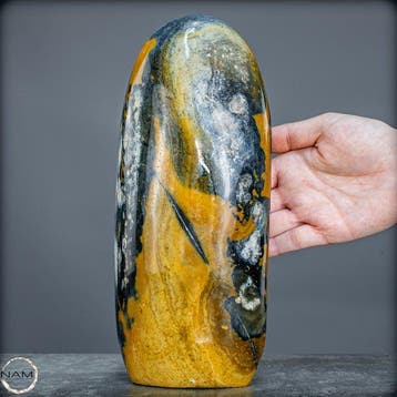 Exclusieve jaspis-chalcedoon vrij gevormd als sculpturaal