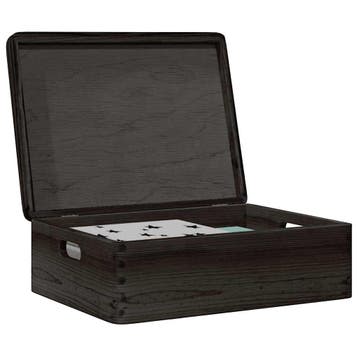 vidaXL Houten kist met deksel&handvatten 40x30x13cm, Huis en Inrichting, Woonaccessoires | Kisten, Verzenden, Nieuw