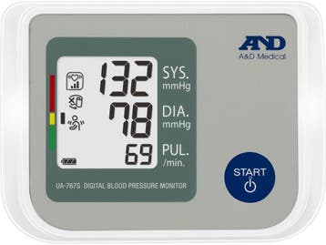 A&D UA-767S - Bloeddrukmeter Bovenarm - 60 geheugenplaatsen, Verzenden, Zo goed als nieuw
