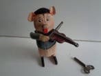 Schuco - Blikken speelgoed - disney schwein als geiger -, Antiek en Kunst, Antiek | Speelgoed
