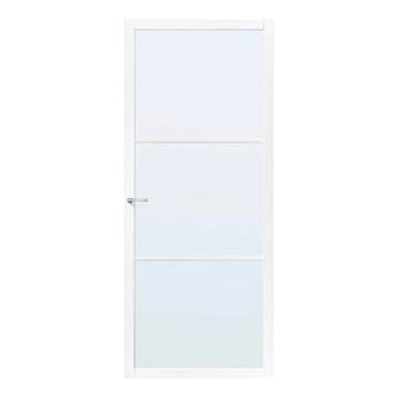 Skantrae binnendeur SSL4403 78x231,5 (wit, Stomp, Blankglas), Minder dan 80 cm, 215 cm of meer, Binnendeur, Nieuw